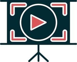 icono de vector de tutorial de vídeo