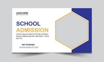 school admission thumbnail design and school admission flyer. vector