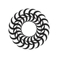 Circle radial motif icon vector