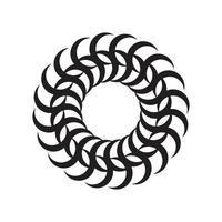 Circle radial motif icon vector