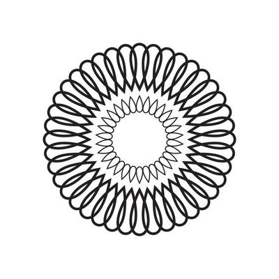 Circle radial motif icon