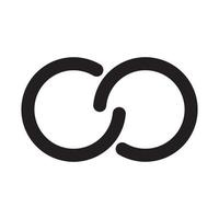 intersecting circles icon vector