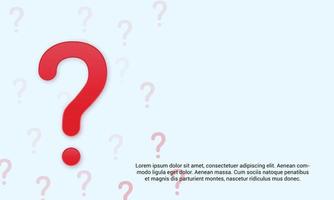 Editable question mark banner template vector