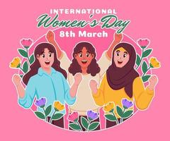 8 marzo en todo el mundo celebracion de internacional De las mujeres día