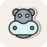 Hippo Vector Icon Design