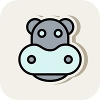 Hippo Vector Icon Design