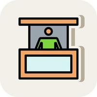 Person Booth Vector Icon Design