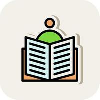 Book Reader Vector Icon Design