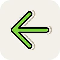 Arrow Left Vector Icon Design
