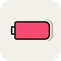 Battery Empty Vector Icon Design