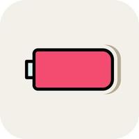 Battery Empty Vector Icon Design