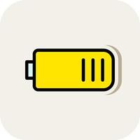 Battery Quarter Vector Icon Design