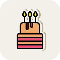 Birthday Cake Vector Icon Design