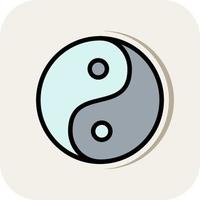 Yin Yang Vector Icon Design