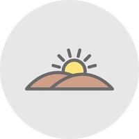 Sunset Vector Icon Design