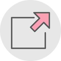 External Link Square Alt Vector Icon Design