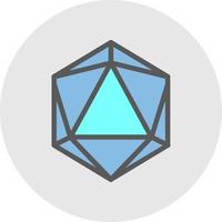 Dice D20 Vector Icon Design