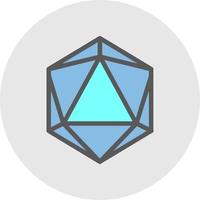 diseño de icono de vector de dados d20