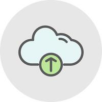 Cloud Upload Alt Vector Icon Design