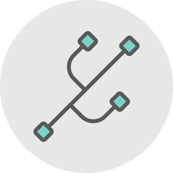 diseño de icono de vector de rama de código