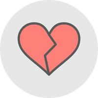 Heart Broken Vector Icon Design