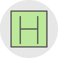 H Square Vector Icon Design