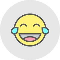 Grin Tongue Squint Vector Icon Design