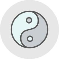 Yin Yang Vector Icon Design