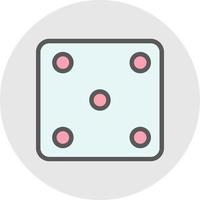 Dice Five Vector Icon Design