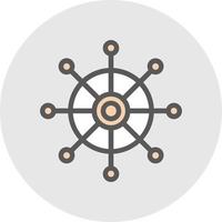 Dharmachakra Vector Icon Design