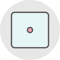 Dice One Vector Icon Design