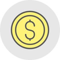 diseño de icono de vector de signo de dólar