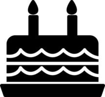 Birthday Cake With Candle Vector Icon