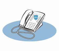 Free vector telephone and teliphone icon illustration