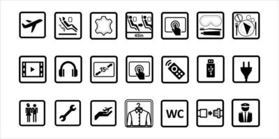 airplane icon set free vector