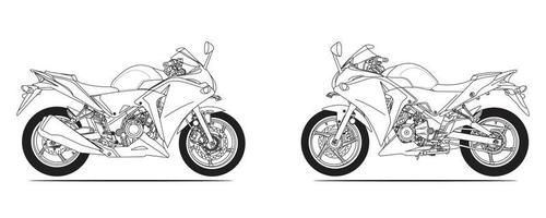 vector bike outline illustration