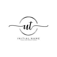 inicial Utah femenino logo colecciones modelo. escritura logo de inicial firma, boda, moda, joyería, boutique, floral y botánico con creativo modelo para ninguna empresa o negocio. vector