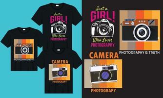 Photography t-shirt design vector