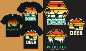 Deer Adventure t-shirt merchandise silhouette vector