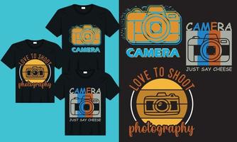 Camera illustration for t shirt design vector