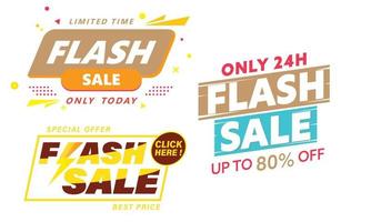 Abstract flash sale promotion banner vector