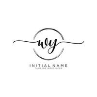 inicial wy femenino logo colecciones modelo. escritura logo de inicial firma, boda, moda, joyería, boutique, floral y botánico con creativo modelo para ninguna empresa o negocio. vector