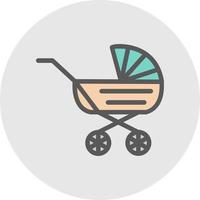 diseño de icono de vector de carro de bebé