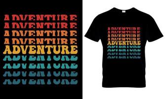 A  t - shirt that says adventure on it vector