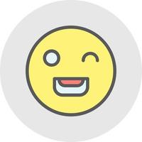 Laugh Wink Vector Icon Design