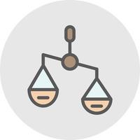 Balance Scale Right Vector Icon Design