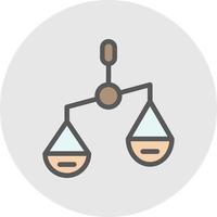 Balance Scale Left Vector Icon Design