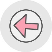 Arrow Alt Circle Left Vector Icon Design