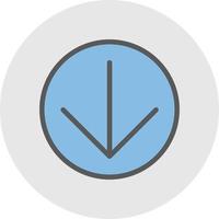 Arrow Circle Down Vector Icon Design