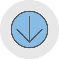 Arrow Circle Down Vector Icon Design